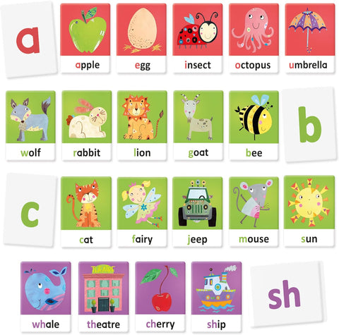 Montessori Flashcards Tactile and Phonics Alphabet