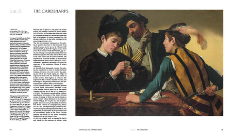 A painting by Caravaggio with a written description.