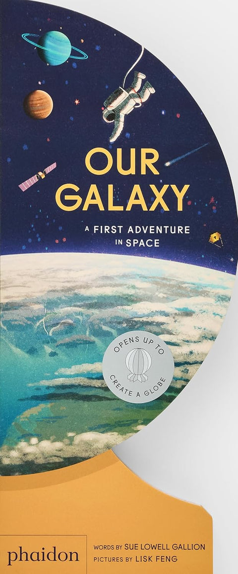 Book cover of 'Our Galaxy' with space-themed illustrations and text.