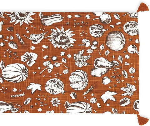 Autumn Soiree Table Runner with Tassels