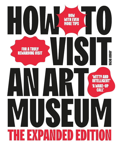 Book cover of 'How to Visit an Art Museum' with black text and red accents on a white background