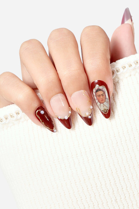 FRIDA KAHLO - ALMOND PRESS-ON NAILS