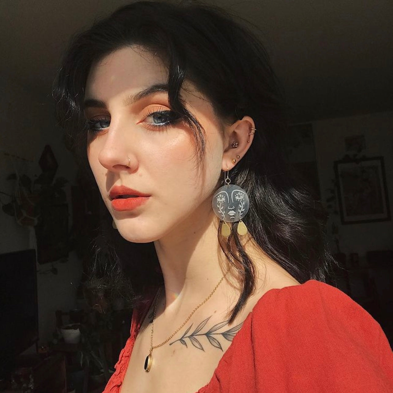 Phantom Mother Moon Earrings Mint Museum Store