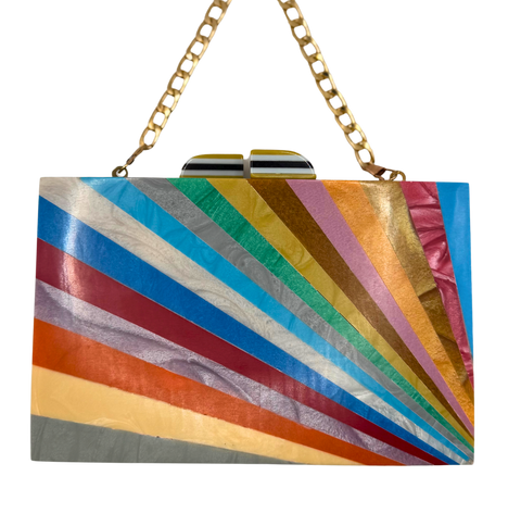 Wood Acrylic Morning Rays Box Bag