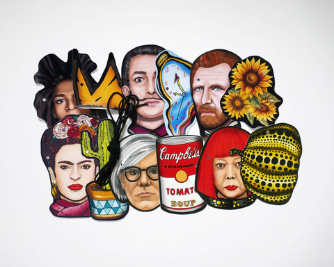 Garland/banner Iconic Artists, bunting, art party decoration
