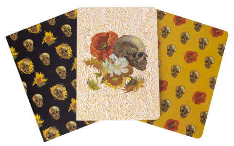 Van Gogh Skull Flow Notebook and Pouch