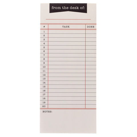 Library Card Magnetic Notepad