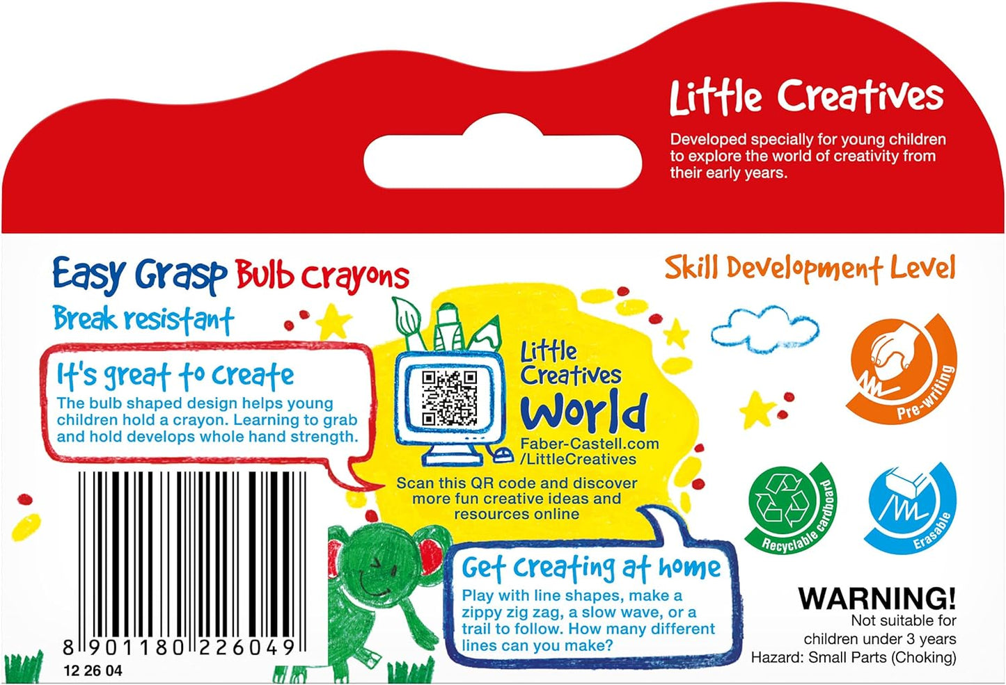 Little Creatives Easy Grasp Crayons Set of 4