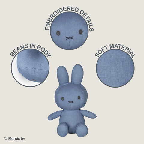Miffy 10" Plush Light Blue Denim