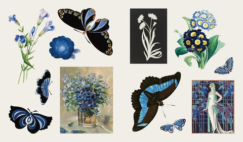The Sticker Treasury of Blooms and Butterflies: An eclectic book of stickers for journaling, collaging, scrapbooking and more
