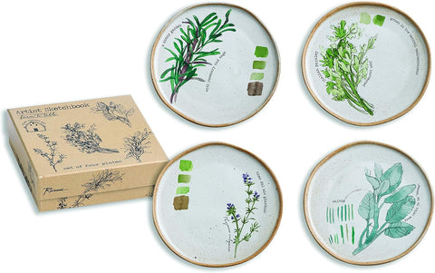 Farm to Table Plates Herb Set of 4