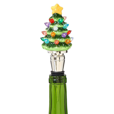 Light Up Holiday Tree Bottle Stoppers