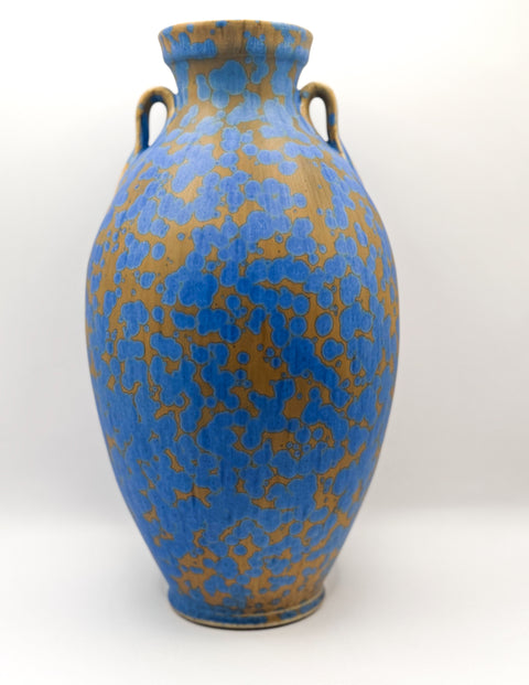 Two Handled Vase in Blue Stardust