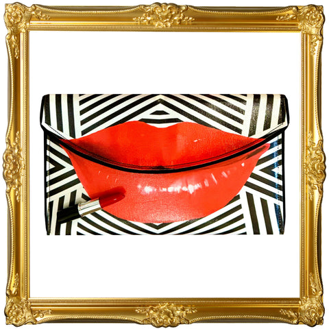 Pop Lips Crossbody Clutch Bag - Handmade in USA