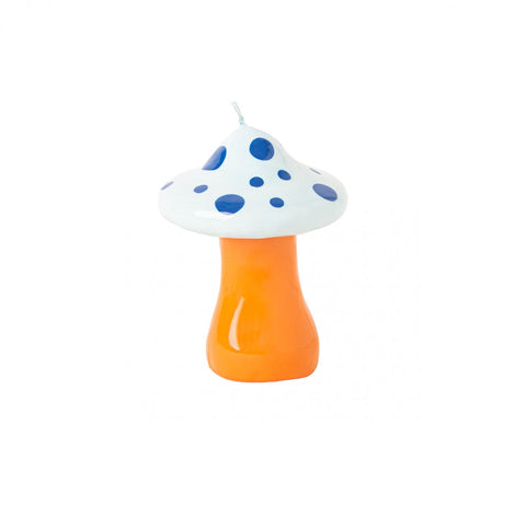 Big Blue Mushroom Candle