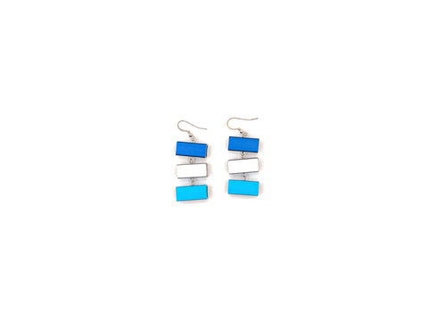 Triple Aluminum Block Earring