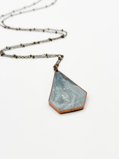 Marbled Trapezoid Necklace