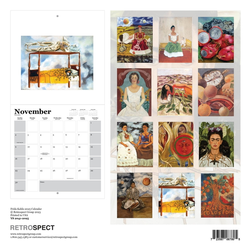 Frida Kahlo Wall Calendar 2025