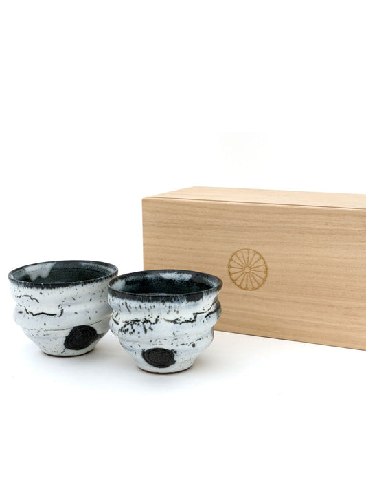 Sou White Kyoto Ware Teacup Set by Ninshu