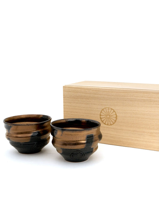 Zen Gold Kyoto Ware Teacup Set By Ninshu