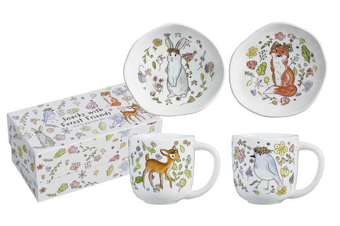 Snack with Forest Friends Set of 4