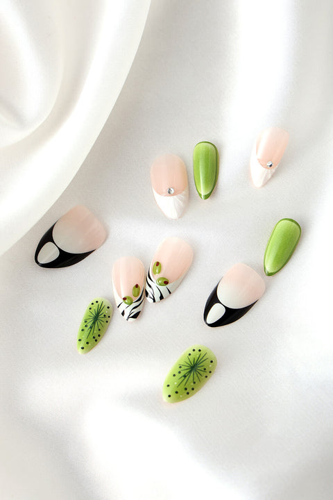 Zebratini Press on Nails - Mint Museum Store