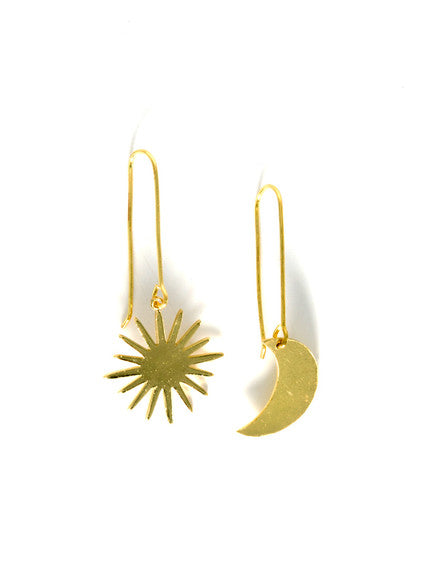 Cosmic Drop Earrings Gold