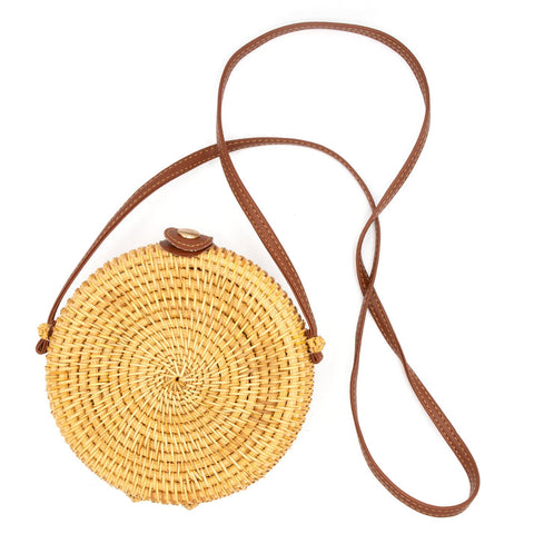 Rattan Round Bag