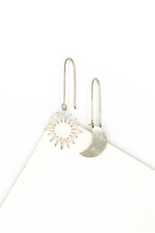 Cosmic Drop Earrings Silver