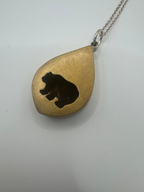 Tiny Bear Shadowbox Pendant