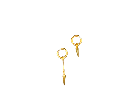 Gold Plated Asymmetrical Hoop Earrings