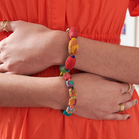 Kantha Dotted Square Bracelet