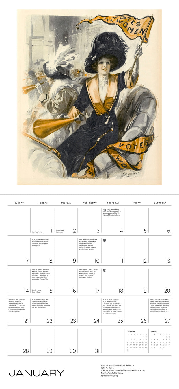The Fight for Women's Right's 2024 Wall Calendar