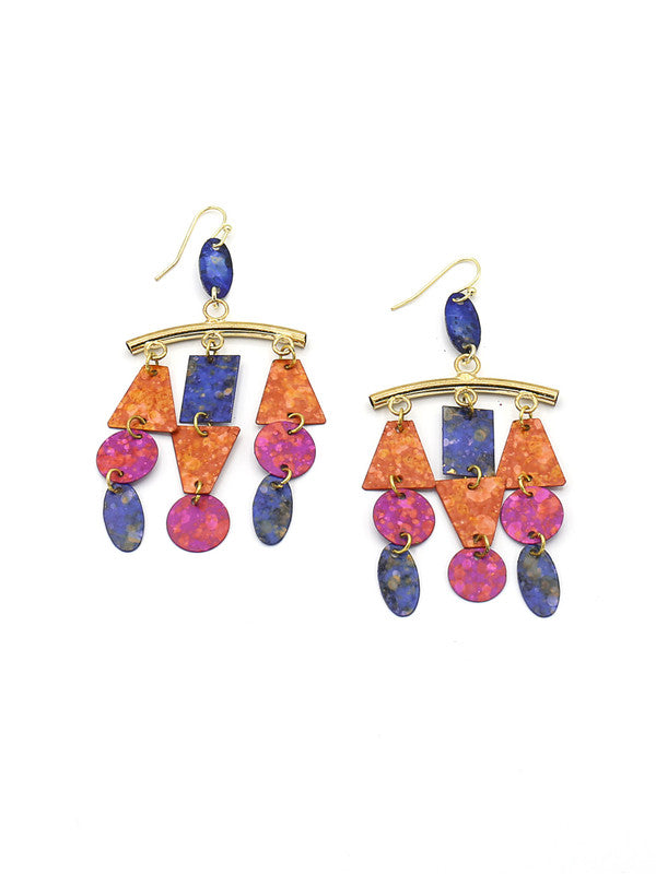 Circus Painted Chandelier Earrings