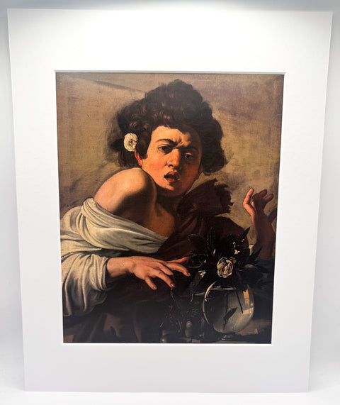 Matted Print 11x14 Boy Bitten by Lizard