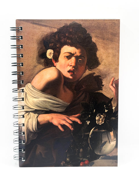 Spiral Notebook Boy Bitten by Lizard