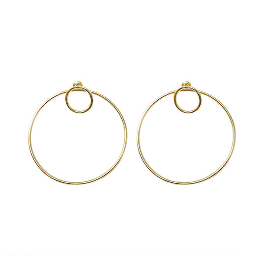 Gold Double Hoop Posts