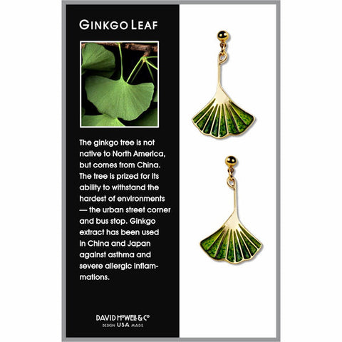 Ginkgo Leaf Earrings DHC - Mint Museum Store