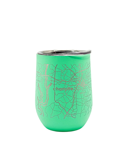 Hometown Map Insulated Wine Tumbler Sunday Green