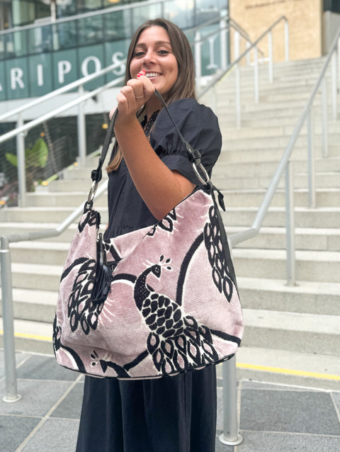 Emma Tasseled Peacock Carpet Bag