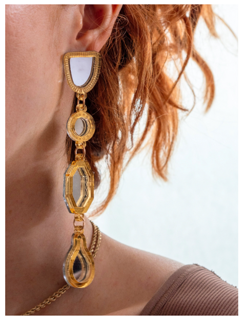 Moroccan Mirror Drop Earrings