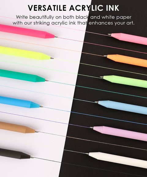 Retractable Colorflow Acrylic Gel Pen Set of 12
