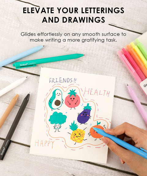 Retractable Colorflow Acrylic Gel Pen Set of 12