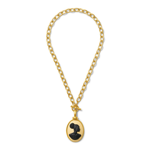 Grande Cameo Cable Empress Necklace