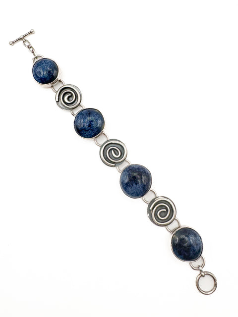 Spiral Link Cobalt Bracelet