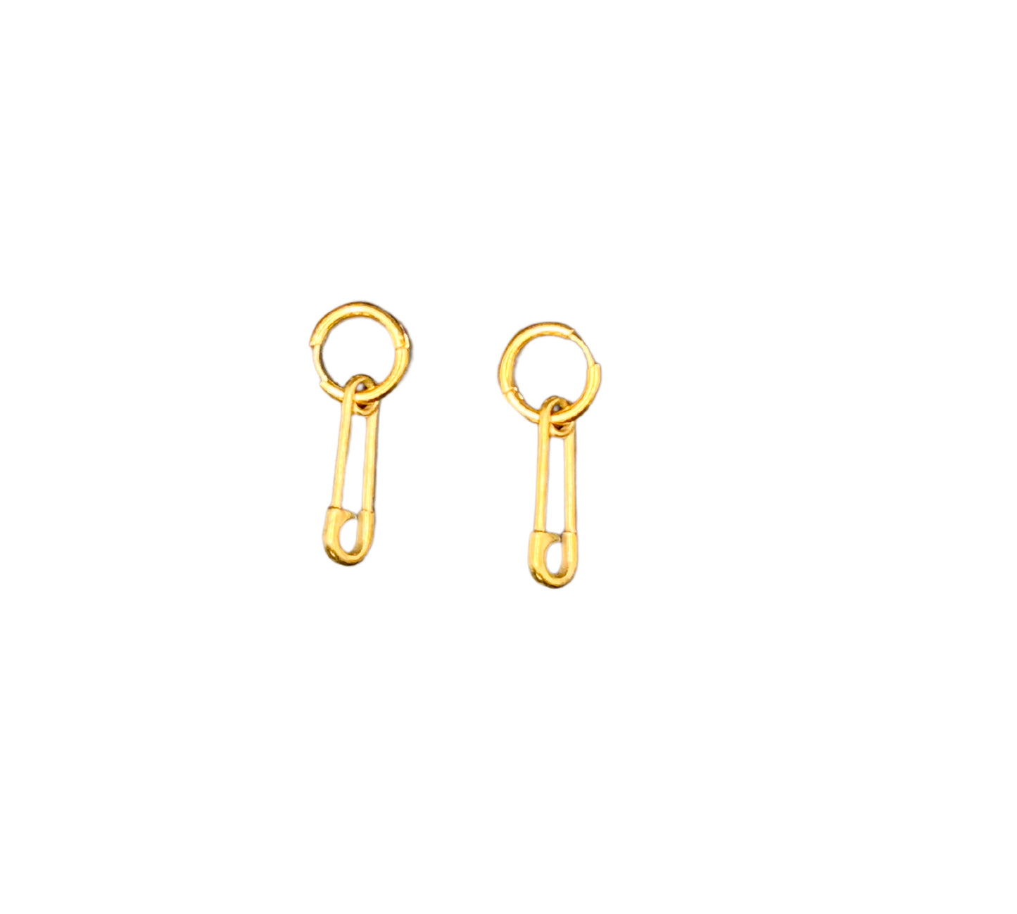 Gold Plated Asymmetrical Hoop Earrings