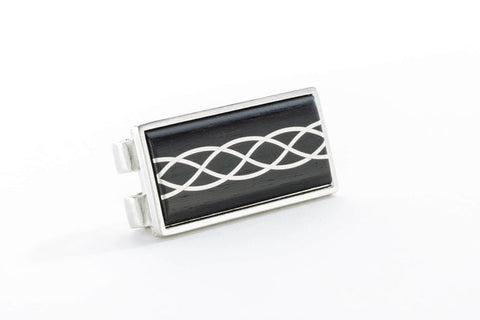 Silver Inlay Money Clip (Ebony)