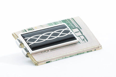 Silver Inlay Money Clip (Ebony)