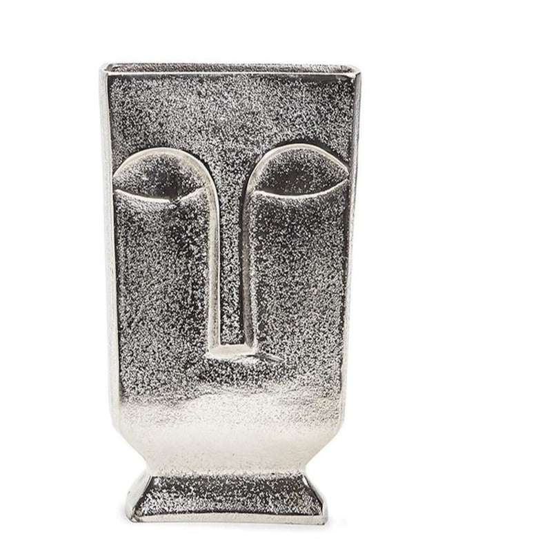 Small Silver Face Vase