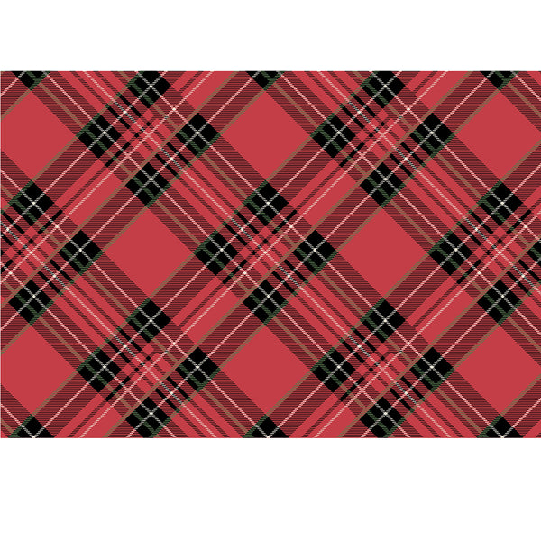Red Plaid Placemat Pad